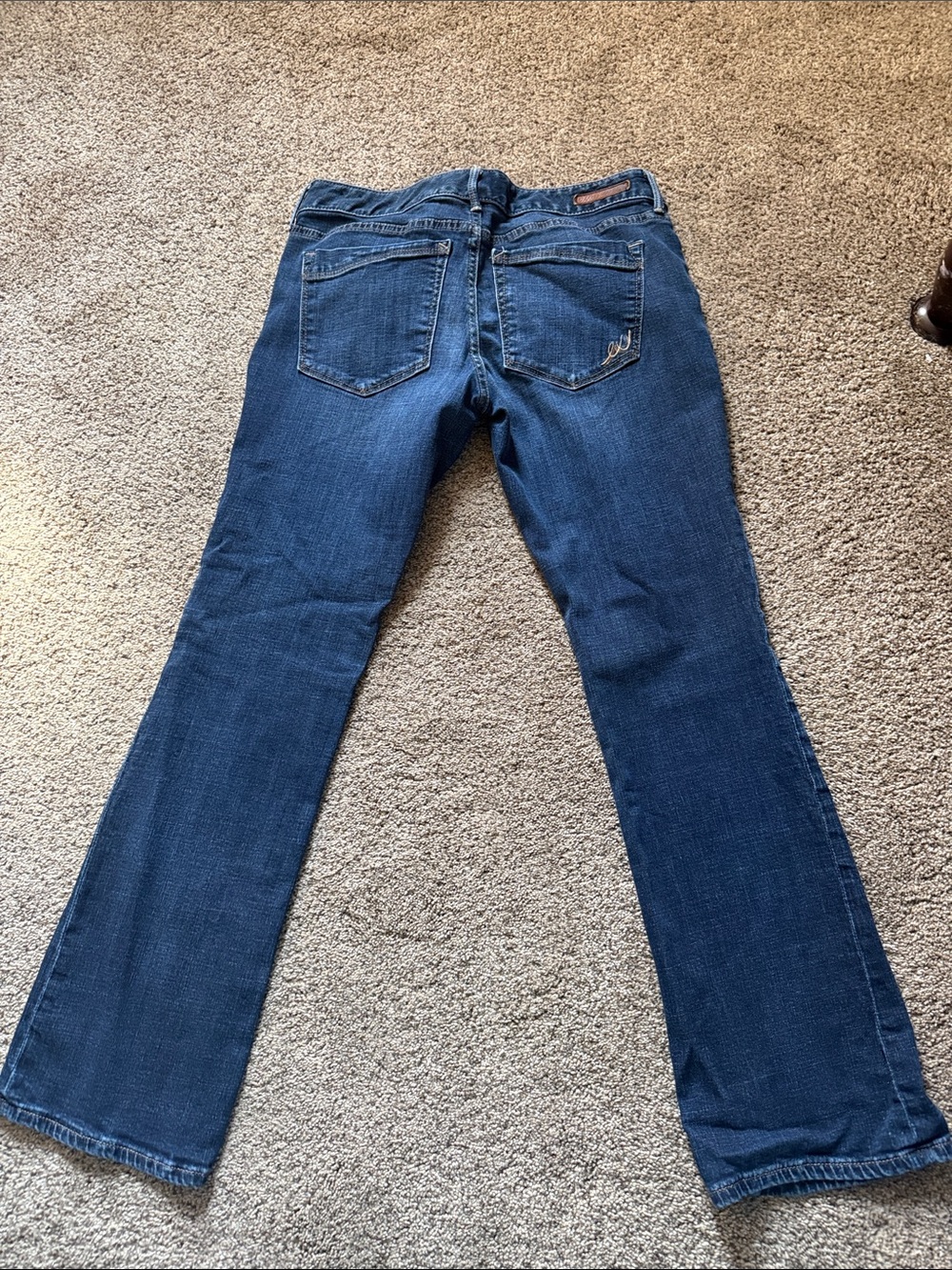 Express Women's Dark Blue Flare Jeans - Picture 2 of 4